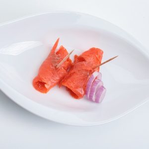 smoked sliced trout